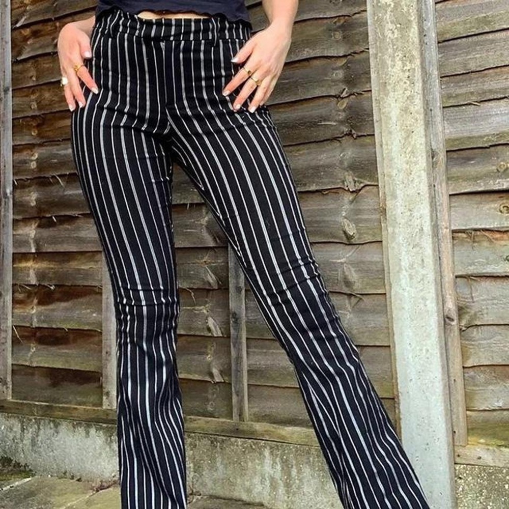 UO UK Striped Flare Trousers